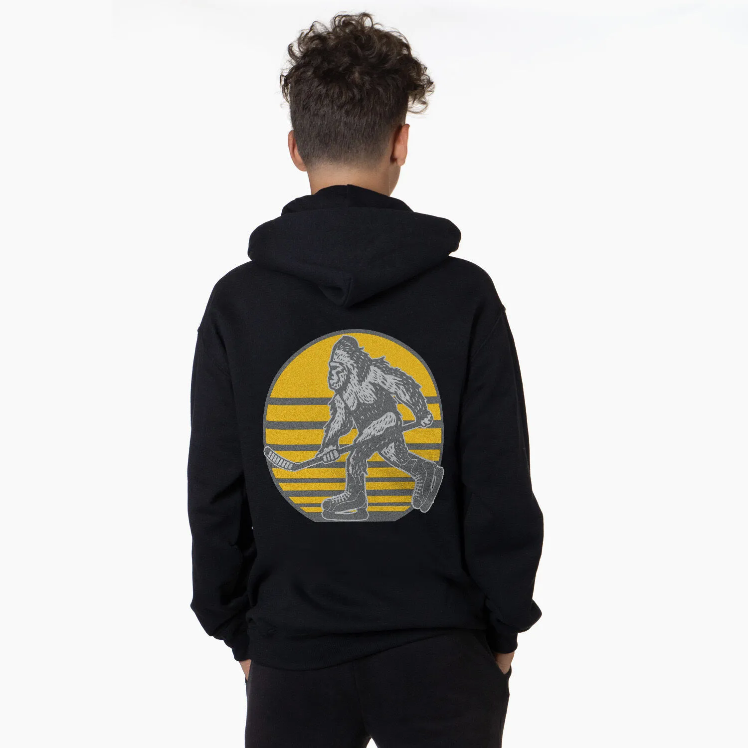 Hockey Hooded Sweatshirt - BigSkate (Back Design) 